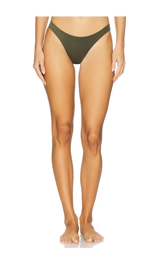 Vitamin A California High Leg Bikini Bottom in Olive. - M also in L