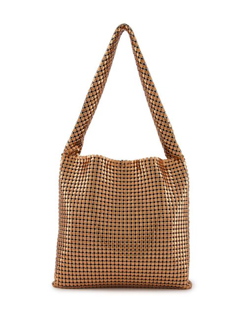 Pixel chainmail tote bag - Gold
