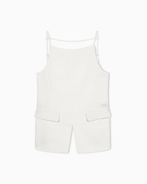 Crepe vest with open back
