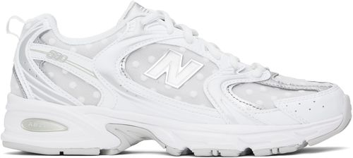 New Balance Silver & White 530 Sneakers