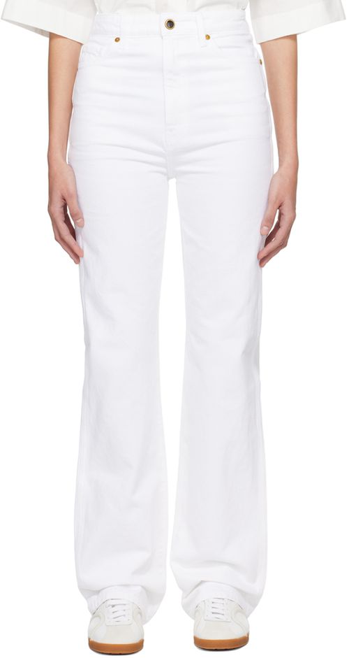 KHAITE White 'The Danielle' Jeans