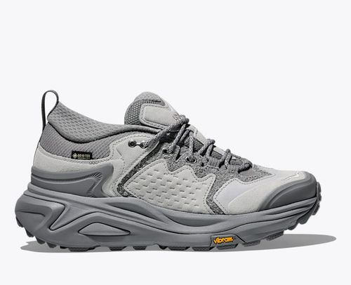 HOKA Elite Terrain System Kaha 3 Low GTX Shoes in Galactic Grey/Stardust