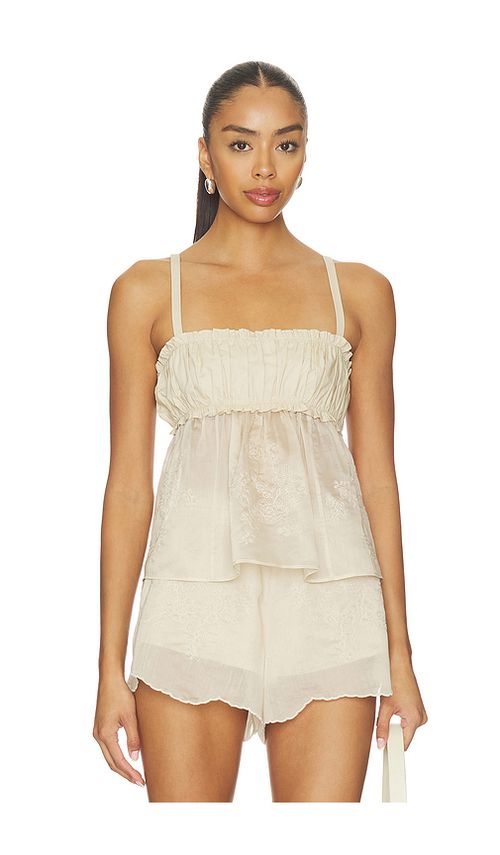 L'Academie Gaia Top in Beige. XXS. Also in
