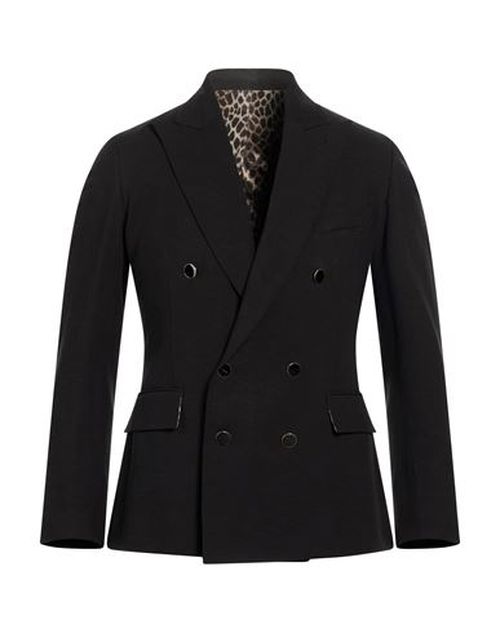 Man Blazer Black Size 36 Viscose, Linen