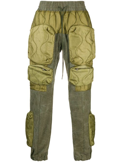 Padded cargo trousers - Green