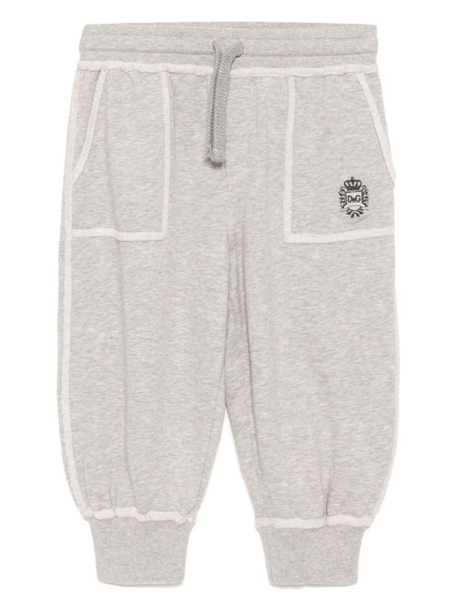 Logo-embroidered track pants - Grey