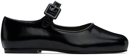 Sandy Liang Black Mary Jane Pointe Ballerina Flats
