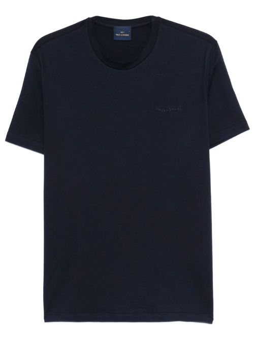 Cotton T-Shirt With Tone-On-Tone Logo Embroidery