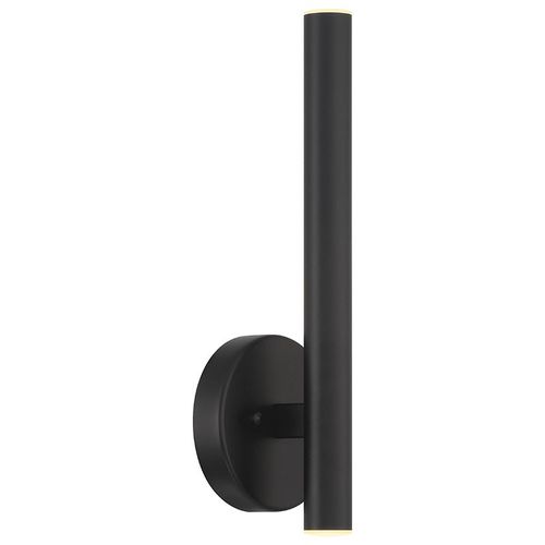 Matte Black LED Wall Sconce from the Pipeline Collection