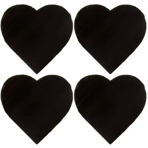 The Just Slate Company Set of 4 Heart Slate Coasters