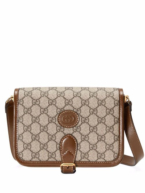 GG-canvas shoulder bag - Brown