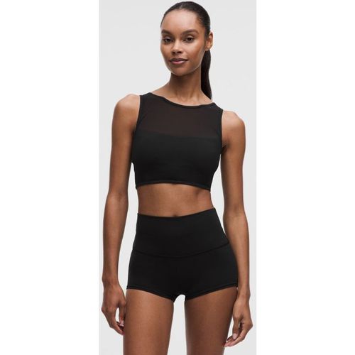 Lululemon – Women's Bend This Mesh Bandeau and V-Neck Sports Bra Light Support, A–C Cups – Color Black – Large