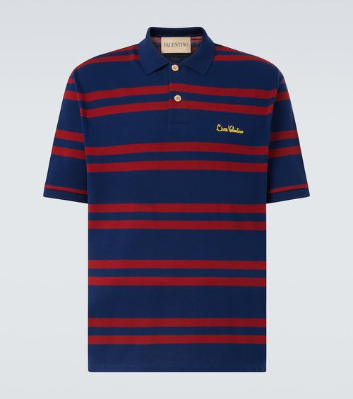 Chez striped cotton polo shirt