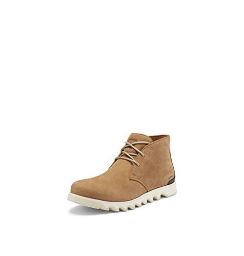 Sorel Men's Kezar Chukka WP Boot — Elk, Chalk — Waterproof Nubuck Leather Rain Boot —