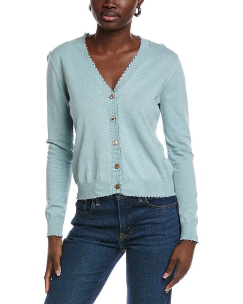 Frayed Cashmere-Blend Cardigan