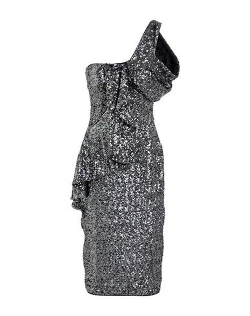 Woman Midi dress Charcoal Size 6 Polyester, Polyamide, Elastane