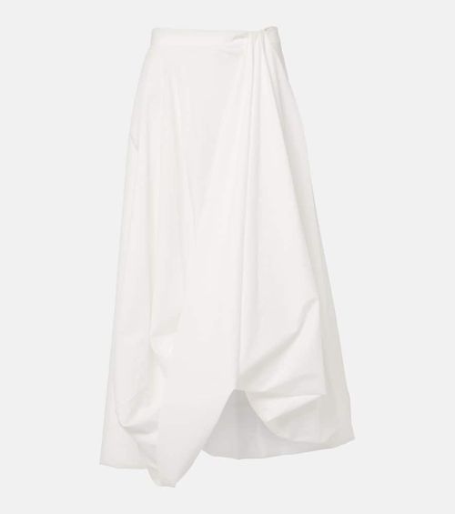Cotton-blend maxi skirt