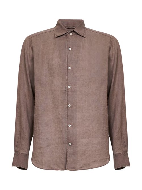 Linen Shirt — Brown