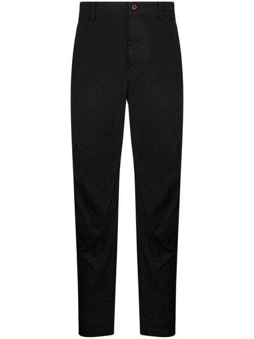 Black Comme Des Garçons Halbhohe Cropped-Hose - Schwarz