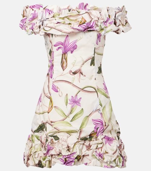 Jardin Mutisia floral cotton minidress
