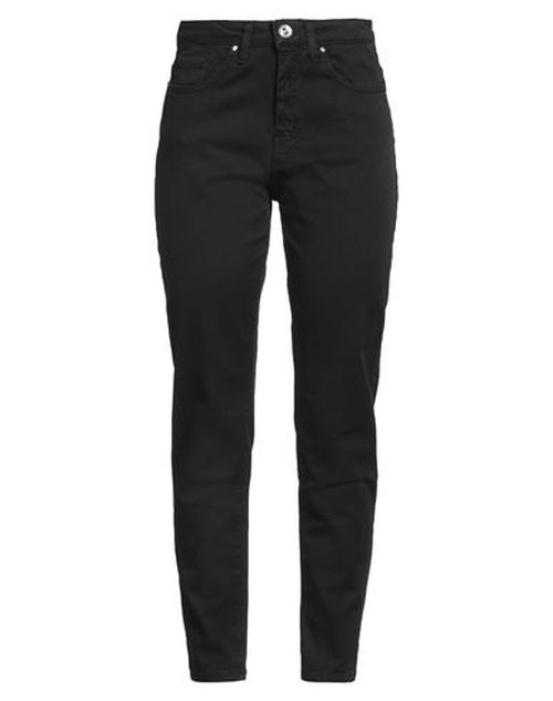Woman Pants Black Size 24 Cotton, Elastane