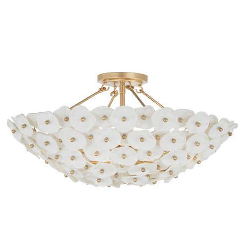 Legacy Brass Semi Flush Mount from the Coastlyn Collection