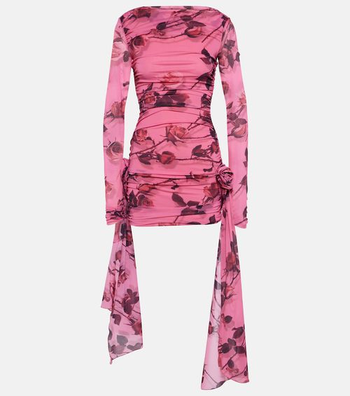 Printed jersey minidress