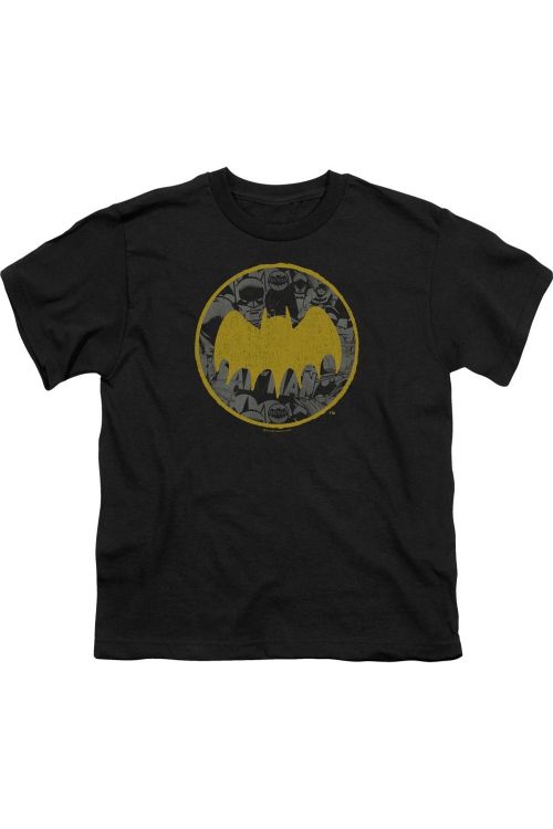 Batman Vintage Symbol Collage Short Sleeve Juvenile Tee / T-Shirt