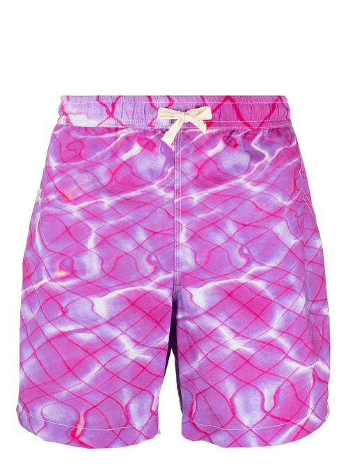 Tie-dye print swim shorts - Purple