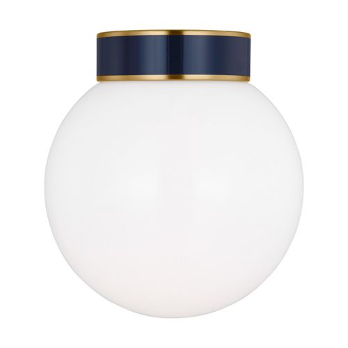 Monroe 1-Light Flushmount Ceiling Light in Burnished Bra