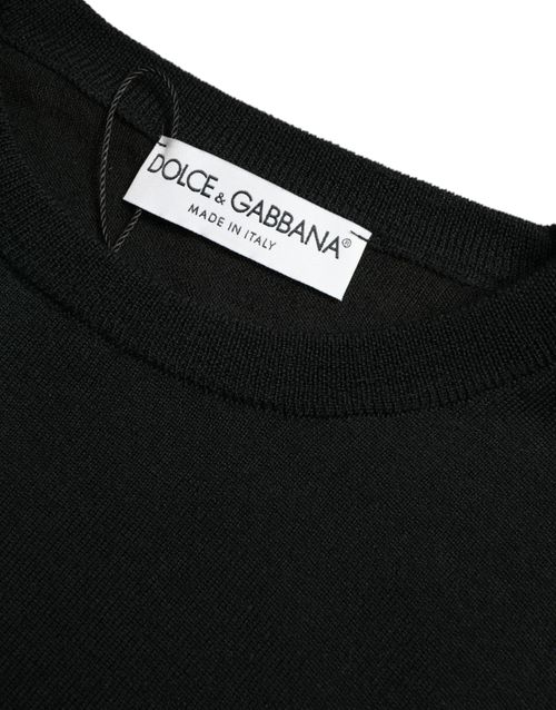 Wool Crewneck Sweater — Black