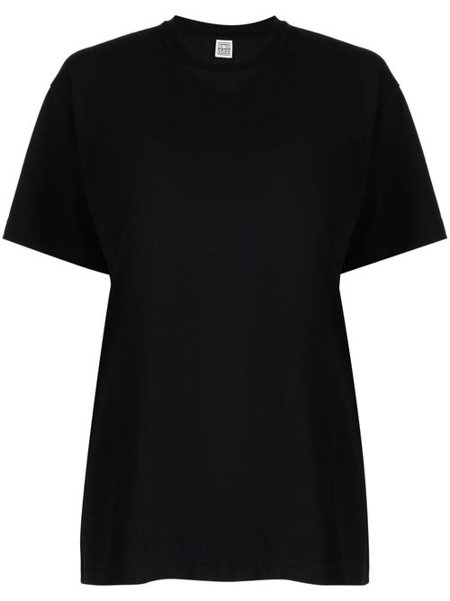 Crew-neck cotton T-shirt - Black
