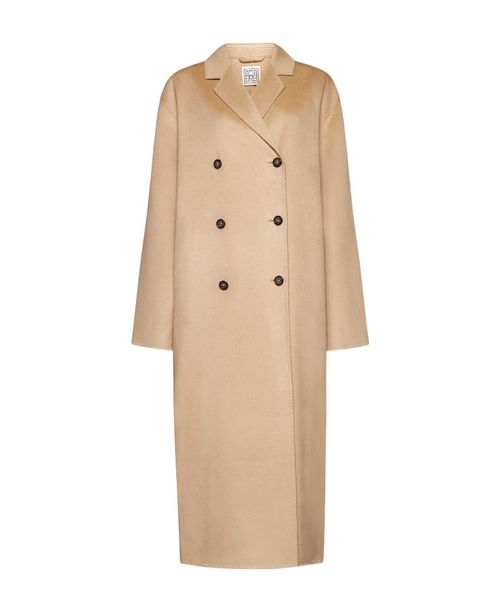 Double-breasted wool coat