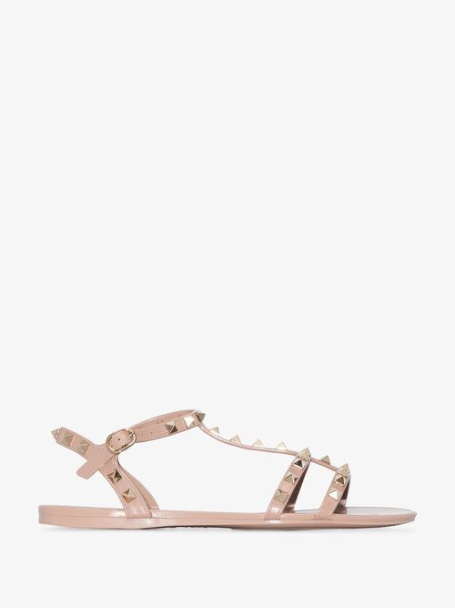 Pink Rockstud Rubber Sandals - Women's - PVC/Rubber