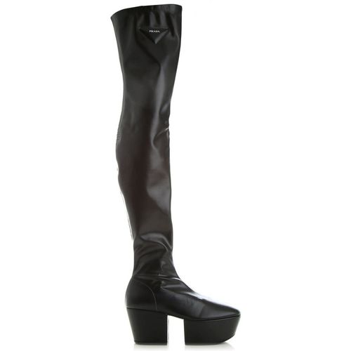 Prada Leather Platform Boots