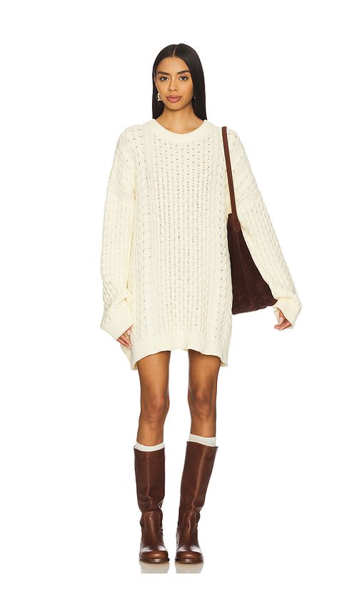 Callahan Mia Cableknit Sweater in Crea