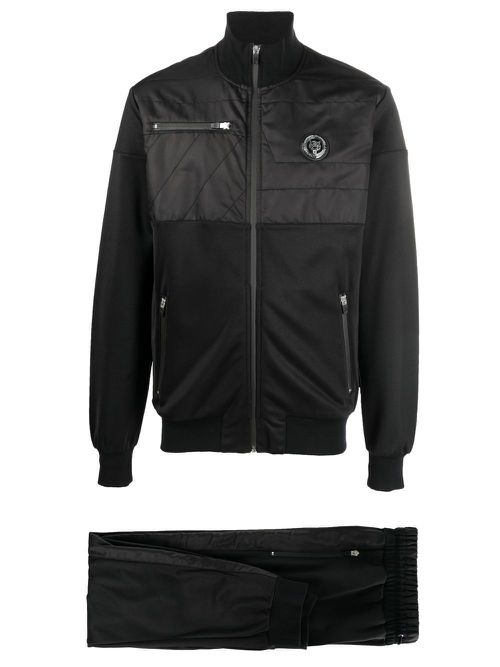 Tiger-logo tracksuit set - Black