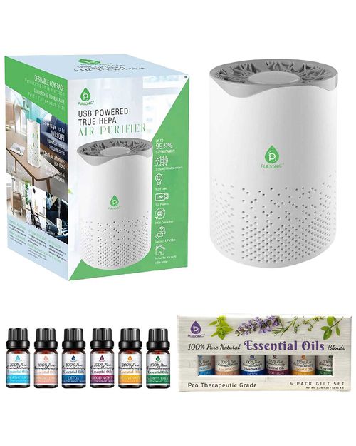 Pursonic Air Purifier With 6 Premium Blended Essential Oils