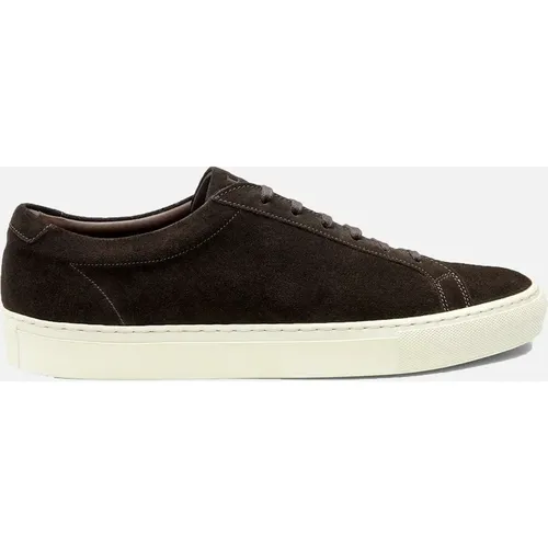 Men's Loake Sprint Casual Shoe Dark Brown Suede - Size: 10