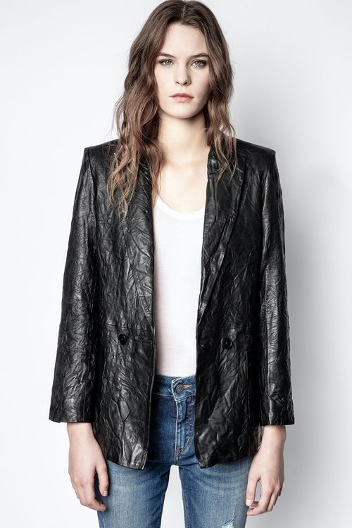 Visko double breasted blazer - Black
