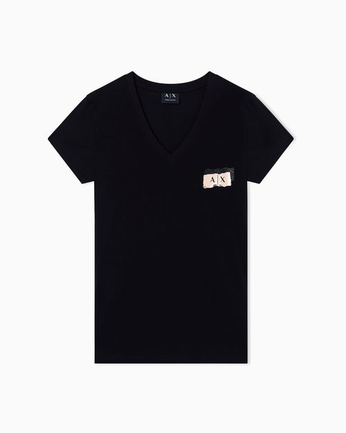 Slim fit T-shirt in stretch cotton jersey