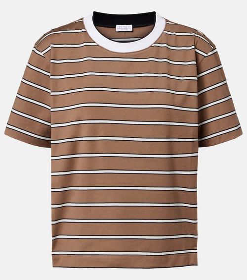 Striped cotton jersey T-shirt