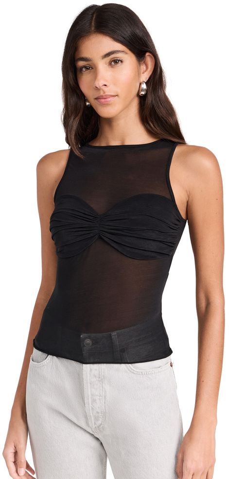 Rose Knit Top Black