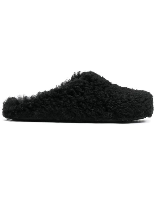 Black Calf Hair Mules