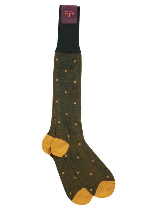 Gallo Polka Dot Cotton Long Sock