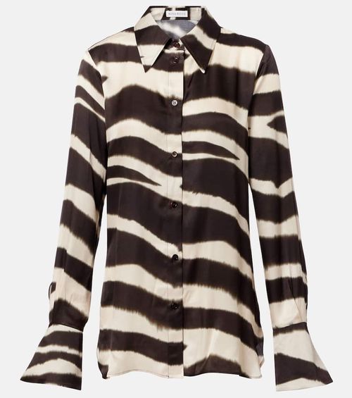 Printed satin shirt