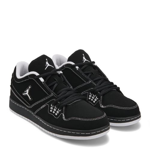 Men's 1 Flight Low Sneakers (Black/White)