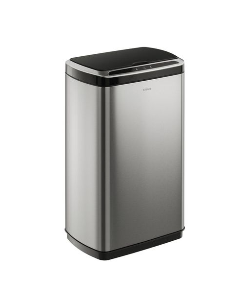 GarbagePro Rectangular 13 Gallon Touchless Motion Sensor Trash Can - Stainless steel