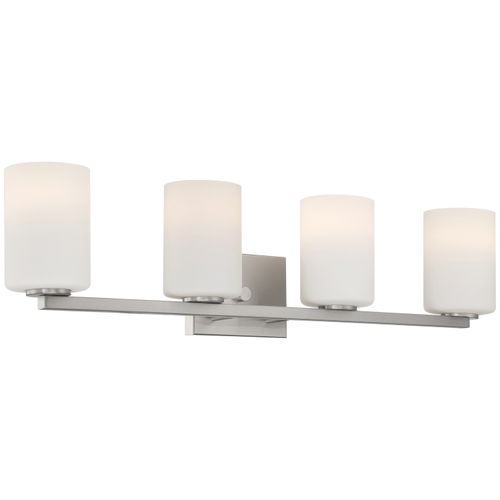 Sienna 4-Light Bathroom Vanity Light in Brushed Stee
