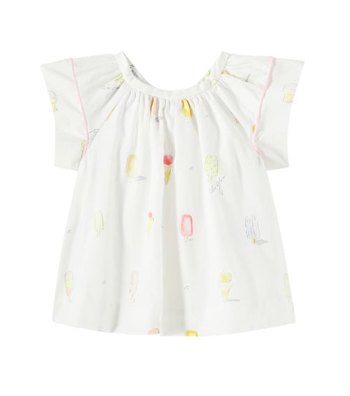 Baby Alisia printed cotton poplin blouse